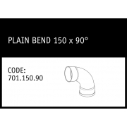 Marley Solvent Joint Plain Bend 150 x 90° Tight Radius - 701.150.90